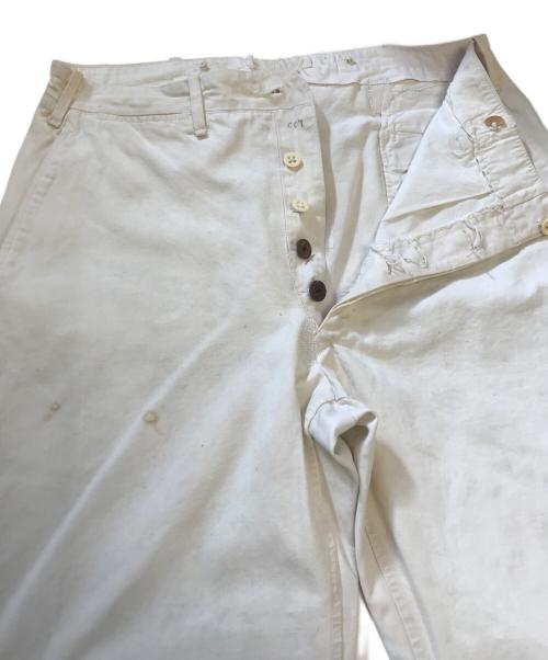 VINTAGE MILITARY（ヴィンテージ ミリタリー）VINTAGE MILITARY (ヴィンテージ ミリタリー) U.S.Naval Academy コットントラウザー ベージュ サイズ:表記なしの古着・服飾アイテム