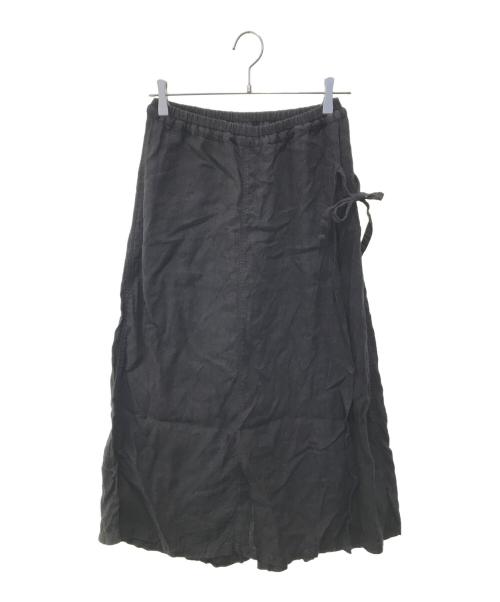 ARMEN（アーメン）ARMEN (アーメン) リネンプレーンラップキュロット ブラック サイズ:1の古着・服飾アイテム
