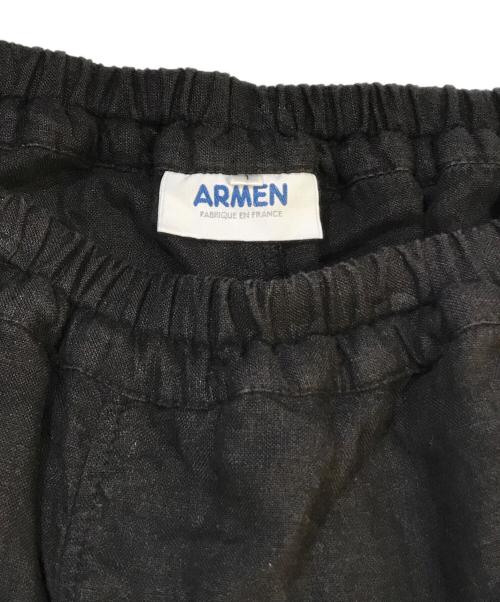 ARMEN（アーメン）ARMEN (アーメン) リネンプレーンラップキュロット ブラック サイズ:1の古着・服飾アイテム