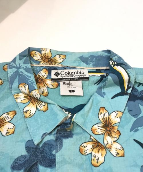 Columbia（コロンビア）Columbia (コロンビア) 柄シャツ ブルー サイズ:Lの古着・服飾アイテム