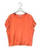 23区ニジュウサンク）の古着「レーヨンポリエステルストレッチプルオーバーニット　KR23SM0454」｜オレンジ
