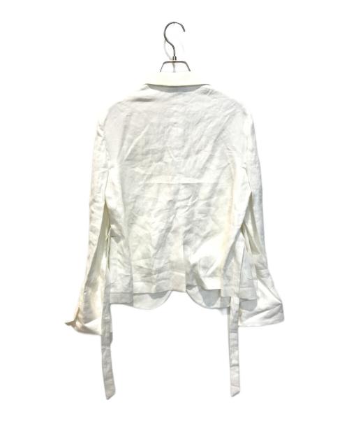 ARMANI COLLEZIONI（アルマーニ コレツィオーニ）ARMANI COLLEZIONI (アルマーニ コレツィオーニ) リネンジャケット ホワイト サイズ:42 未使用品の古着・服飾アイテム