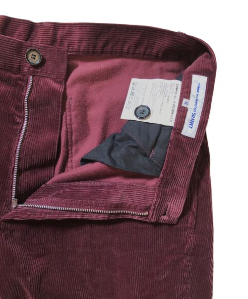 COMME des GARCONS SHIRT（コムデギャルソンシャツ）COMME des GARCONS SHIRT (コムデギャルソンシャツ) コーデュロイパンツ ワインレッド サイズ:Mの古着・服飾アイテム