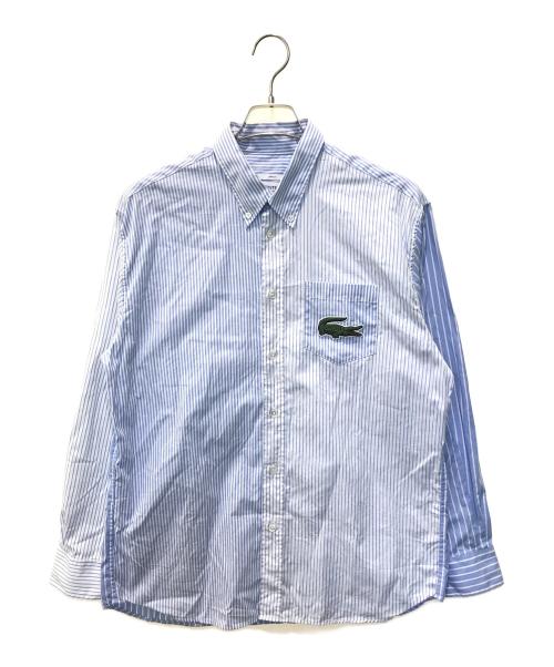LACOSTE（ラコステ）LACOSTE (ラコステ) カラーブロックストライプシャツ　CH6522 ブルー サイズ:Mの古着・服飾アイテム
