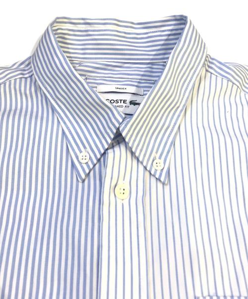 LACOSTE（ラコステ）LACOSTE (ラコステ) カラーブロックストライプシャツ　CH6522 ブルー サイズ:Mの古着・服飾アイテム