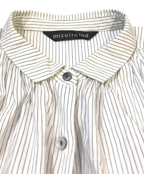 mizuiro-ind（ミズイロインド）mizuiro-ind (ミズイロインド) ストライプシャツ ホワイト サイズ:FREEの古着・服飾アイテム