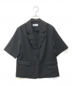 SLOBE IENAスローブ イエナ）の古着「TRリネンハーフスリーブジャケット　24010912303020」｜ブラック