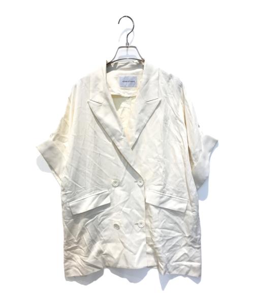 Adam et Rope（アダム エ ロペ）Adam et Rope (アダム エ ロペ) 【サステナブル】ショートスリーブシャツJK ホワイト サイズ:FREEの古着・服飾アイテム