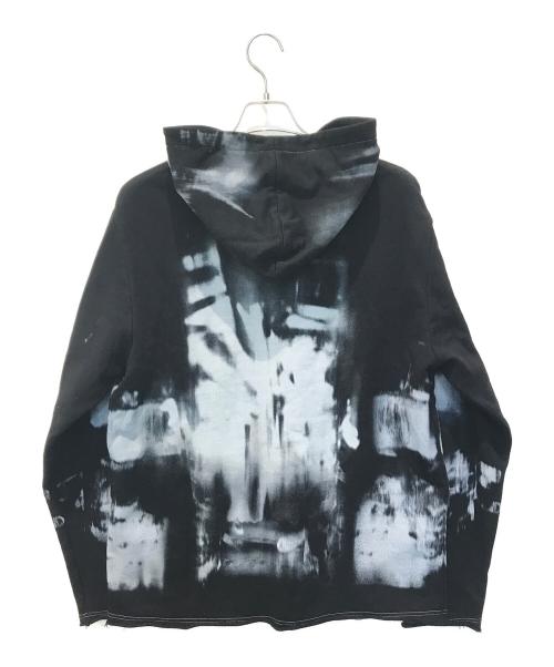 BALMAIN（バルマン）BALMAIN (バルマン) X-RAY PRINT RAW EDGE HOODIE　JT135GB95 ブラック サイズ:Sの古着・服飾アイテム