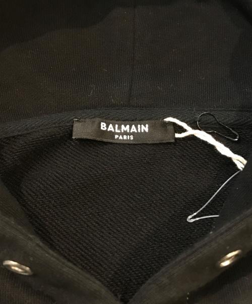 BALMAIN（バルマン）BALMAIN (バルマン) X-RAY PRINT RAW EDGE HOODIE　JT135GB95 ブラック サイズ:Sの古着・服飾アイテム