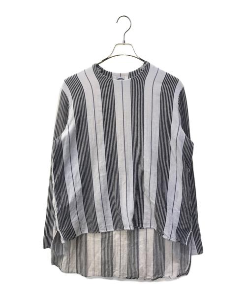 SUNSEA（サンシー）SUNSEA (サンシー) ベットストライププルオーバー ホワイト サイズ:3の古着・服飾アイテム