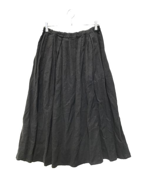 solamonat poche（ソラモナ ポッシェ）solamonat poche (ソラモナ ポッシェ) リネンジャンパースカート ブラック サイズ:表記無しの古着・服飾アイテム