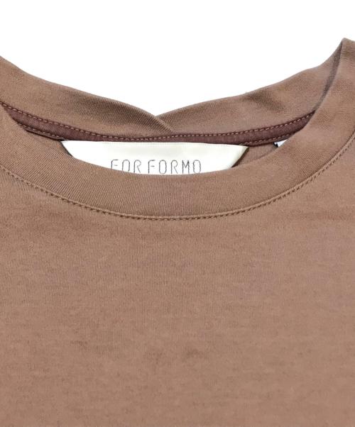 for formo（フォルフォルモ）FOR FORMO (フォルフォルモ) プリントTシャツ ブラウン サイズ:FREEの古着・服飾アイテム