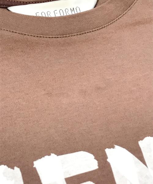 for formo（フォルフォルモ）FOR FORMO (フォルフォルモ) プリントTシャツ ブラウン サイズ:FREEの古着・服飾アイテム