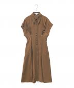 AKIRA NAKAアキラナカ）の古着「プリーツワンピース　EW2012-BR」｜ブラウン
