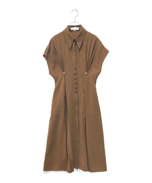 AKIRA NAKA（アキラナカ）AKIRA NAKA (アキラナカ) プリーツワンピース　EW2012-BR ブラウン サイズ:2の古着・服飾アイテム