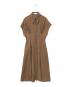 AKIRA NAKA（アキラナカ）の古着「プリーツワンピース　EW2012-BR」｜ブラウン