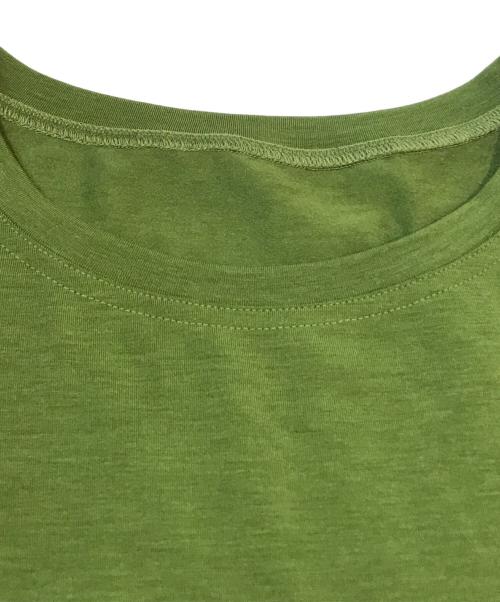 TRUNK HIROKO KOSHINO（トランク ヒロコ コシノ）TRUNK HIROKO KOSHINO (トランク ヒロコ コシノ) ミリオラメントベアIラインワンピース　RSPGW-16190 グリーン サイズ:38の古着・服飾アイテム