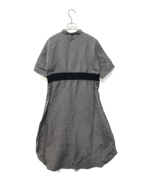 TRUNK HIROKO KOSHINO（トランク ヒロコ コシノ）TRUNK HIROKO KOSHINO (トランク ヒロコ コシノ) コットンリネンワッシャーワンピース グレー サイズ:38の古着・服飾アイテム