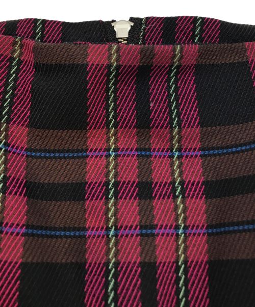 NUS-neutral usual style-（ヌース）NUS-neutral usual style- (ヌース) チェックスカート　350-36532 ブラック×ピンク サイズ:38の古着・服飾アイテム