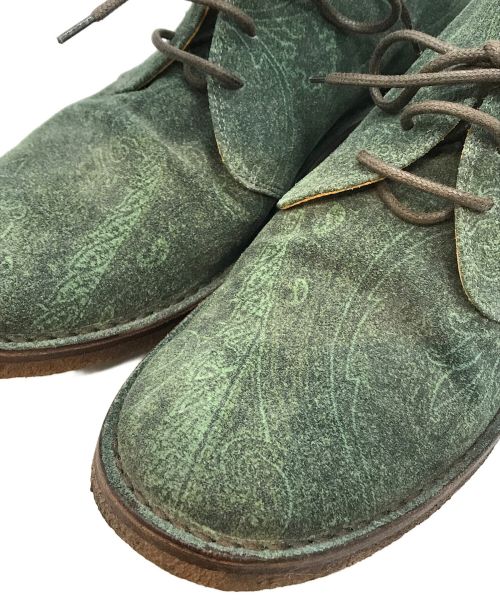 ETRO（エトロ）ETRO (エトロ) ペイズリーデザートブーツ グリーン サイズ:41の古着・服飾アイテム