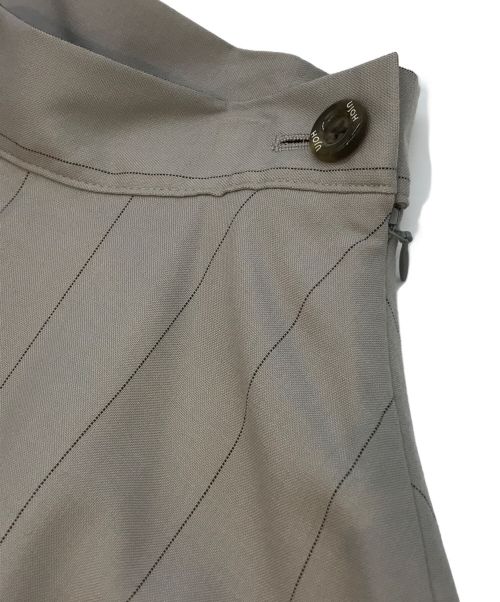 Ujoh（ウジョー）UJOH (ウジョー) ワンショルダーストライプロングスカート　U791-S01-102 グレー サイズ:2の古着・服飾アイテム