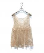 SLOBE IENAスローブ イエナ）の古着「チュールスパンコールブラウス」｜ベージュ