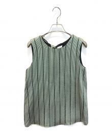 EMPORIO ARMANI（エンポリオアルマーニ）の古着「ノースリーブカットソー　1NK46T 12416」｜グリーン