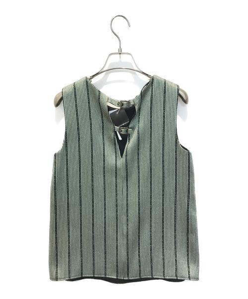 EMPORIO ARMANI（エンポリオアルマーニ）EMPORIO ARMANI (エンポリオアルマーニ) ノースリーブカットソー　1NK46T 12416 グリーン サイズ:01の古着・服飾アイテム