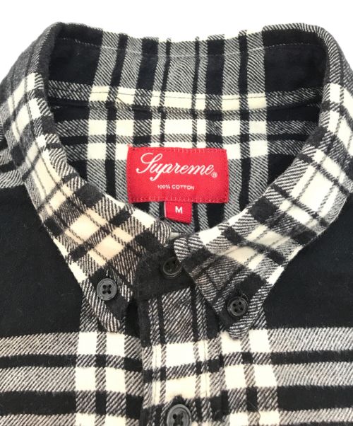 SUPREME（シュプリーム）Supreme (シュプリーム) ネルシャツ ホワイト×ブラック サイズ:Mの古着・服飾アイテム
