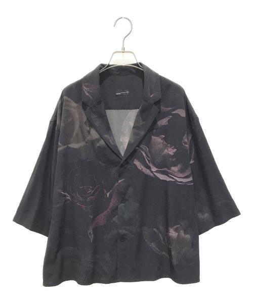 LAD MUSICIAN（ラッドミュージシャン）LAD MUSICIAN (ラッドミュージシャン) DECHINE BIG SHORT SHIRT　2321-112 ブラック サイズ:46の古着・服飾アイテム