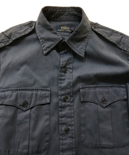 POLO RALPH LAUREN（ポロ・ラルフローレン）POLO RALPH LAUREN (ポロ・ラルフローレン) エポーレットシャツ ネイビー サイズ:Sの古着・服飾アイテム