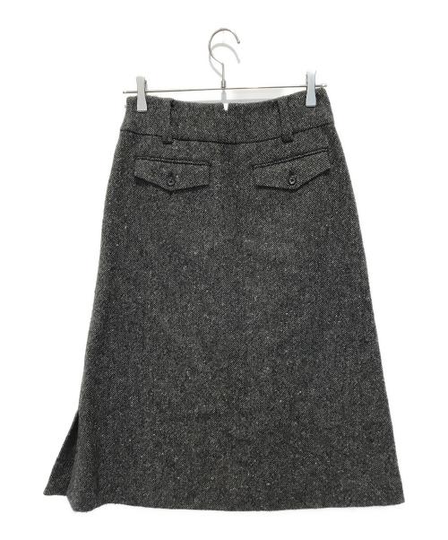 MARGARET HOWELL（マーガレットハウエル）MARGARET HOWELL (マーガレットハウエル) ウールツイード ネップAラインスカート　578-8232009 グレー サイズ:2の古着・服飾アイテム