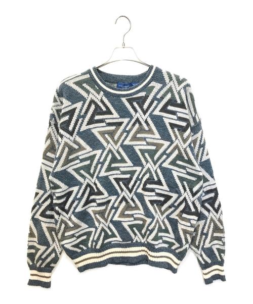 TOWN CRAFT（タウンクラフト）TOWN CRAFT (タウンクラフト) 総柄ニット マルチカラー サイズ:XLの古着・服飾アイテム