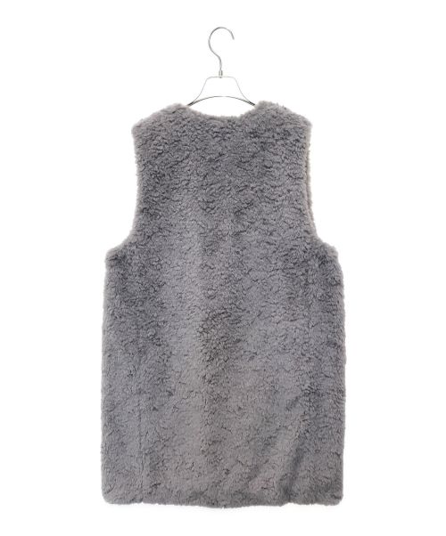 BALLSEY（ボールジィ）BALLSEY (ボールジィ) ランダムファー Vネックロングジレ　11-07-44-07002 グレー サイズ:36の古着・服飾アイテム