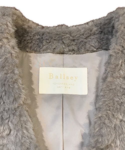 BALLSEY（ボールジィ）BALLSEY (ボールジィ) ランダムファー Vネックロングジレ　11-07-44-07002 グレー サイズ:36の古着・服飾アイテム