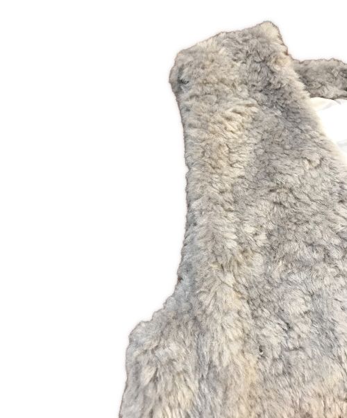 BALLSEY（ボールジィ）BALLSEY (ボールジィ) ランダムファー Vネックロングジレ　11-07-44-07002 グレー サイズ:36の古着・服飾アイテム