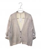 BEARDSLEYビアズリー）の古着「リネンカーディガン　BEZ1001505A0001」｜ベージュ