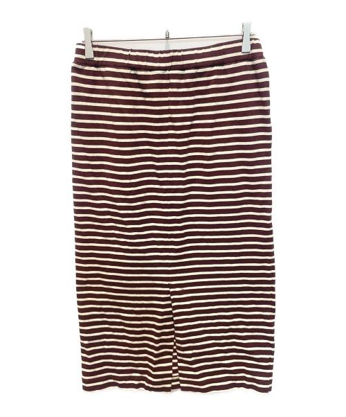 journal standard luxe（ジャーナルスタンダード ラックス）JOURNAL STANDARD LUXE (ジャーナルスタンダード ラックス) ボーダードライボーダータイトスカート　22070440002010 ブラウン サイズ:表記無しの古着・服飾アイテム