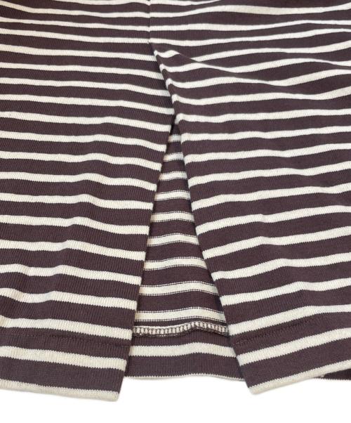 journal standard luxe（ジャーナルスタンダード ラックス）JOURNAL STANDARD LUXE (ジャーナルスタンダード ラックス) ボーダードライボーダータイトスカート　22070440002010 ブラウン サイズ:表記無しの古着・服飾アイテム