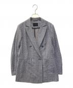 TOMORROW LAND collectionトゥモローランドコレクション）の古着「グレンサッカー ダブルブレストジャケット」｜ネイビー