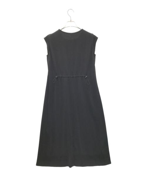 TRUNK HIROKO KOSHINO（トランク ヒロコ コシノ）TRUNK HIROKO KOSHINO (トランク ヒロコ コシノ) メッシュプリントドッキングワンピース／洗える　RSEGW03540 ホワイト×ブラック サイズ:38の古着・服飾アイテム