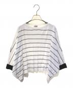 TRUNK HIROKO KOSHINOトランク ヒロコ コシノ）の古着「インアクセントドルマンニットプルオーバー/洗える」｜ホワイト