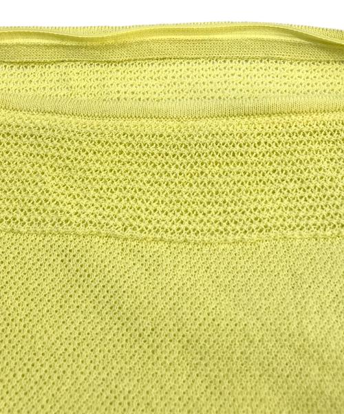 TRUNK HIROKO KOSHINO（トランク ヒロコ コシノ）TRUNK HIROKO KOSHINO (トランク ヒロコ コシノ) 【2WAY】メッシュニットボレロ/日本製/洗える　RSSGW13360 グレー×イエロー サイズ:38の古着・服飾アイテム