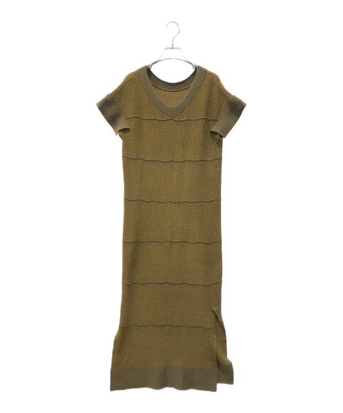 pinue（ピヌエ）pinue (ピヌエ) ノースリーブニットワンピース　23S2-POP14 グリーン サイズ:表記無しの古着・服飾アイテム