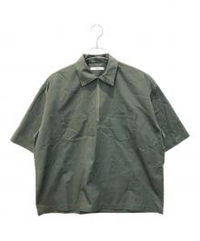 JOURNAL STANDARD relume（ジャーナルスタンダード レリューム）の古着「ツイルハーフZIPワークシャツ　24051464502010」｜グリーン
