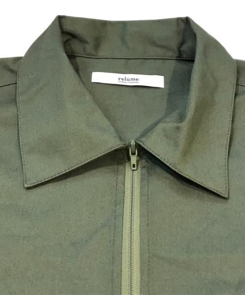 JOURNAL STANDARD relume（ジャーナルスタンダード レリューム）JOURNAL STANDARD relume (ジャーナルスタンダード レリューム) ツイルハーフZIPワークシャツ　24051464502010 グリーン サイズ:Mの古着・服飾アイテム