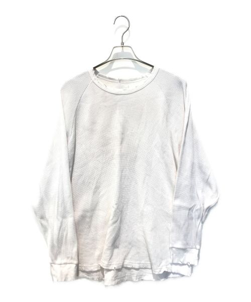 KANEMASA PHIL.（カネマサフィル）KANEMASA PHIL. (カネマサフィル) 18G HEAVY WAIGHT WAFFLE TEE　KM24S-019 ホワイト サイズ:Lの古着・服飾アイテム