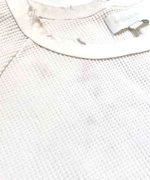 KANEMASA PHIL.（カネマサフィル）KANEMASA PHIL. (カネマサフィル) 18G HEAVY WAIGHT WAFFLE TEE　KM24S-019 ホワイト サイズ:Lの古着・服飾アイテム