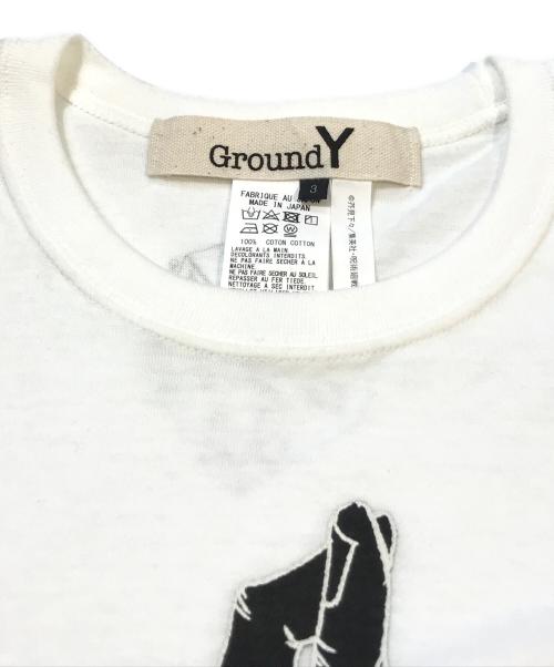 GROUND Y（グラウンドワイ）GROUND Y (グラウンドワイ) 呪術廻戦 (ジュジュツカイセン) GOJO'S HANDS Tシャツ　GN-T51-054 ホワイト サイズ:3の古着・服飾アイテム